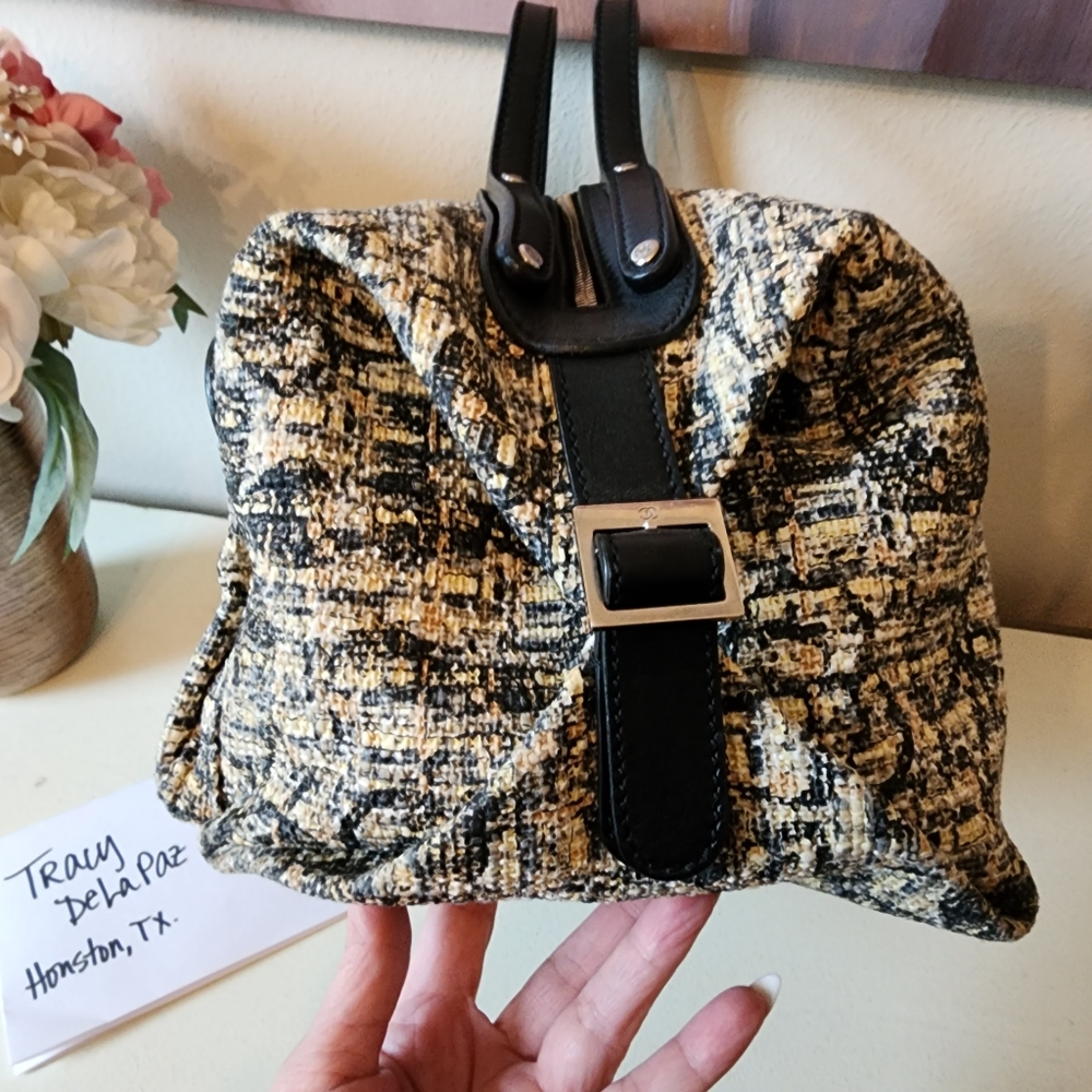 Chanel tweed satchel / speedy style - Picture 5 of 16